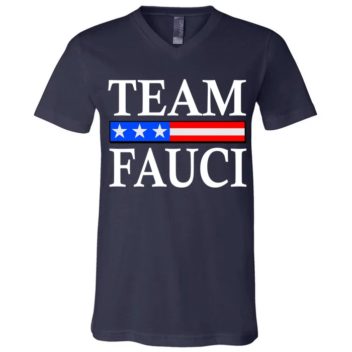 Pro Team Dr Fauci USA Flag V-Neck T-Shirt