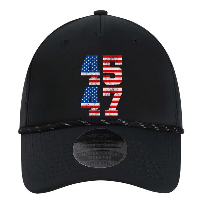 Pro Trump Election 2024 Vintage 45 47 USA Flag Performance The Dyno Cap