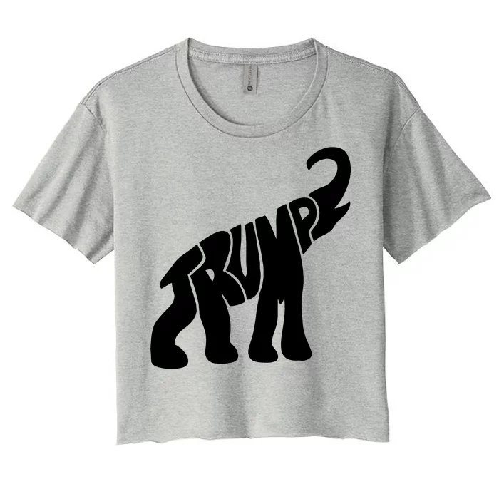 Pro Trump Elephant Women's Crop Top Tee