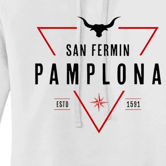 Pamplona Running Of The Bulls San Fermin Women's Pullover Hoodie