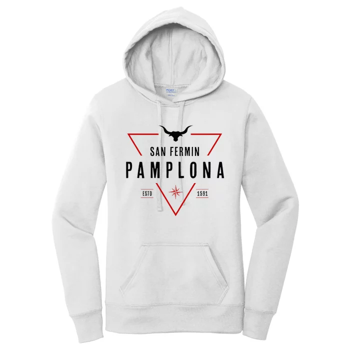 Pamplona Running Of The Bulls San Fermin Women's Pullover Hoodie