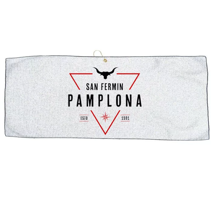 Pamplona Running Of The Bulls San Fermin Large Microfiber Waffle Golf Towel