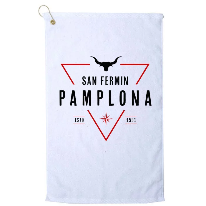 Pamplona Running Of The Bulls San Fermin Platinum Collection Golf Towel