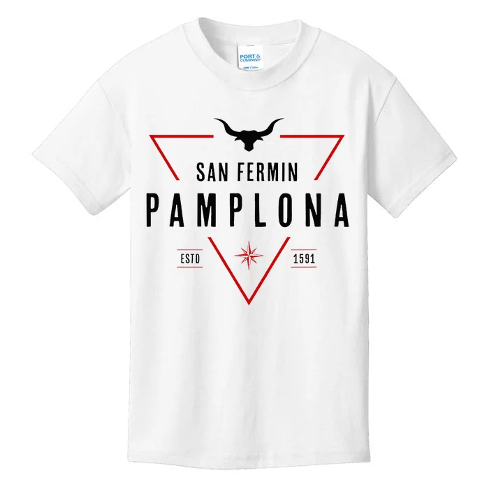 Pamplona Running Of The Bulls San Fermin Kids T-Shirt