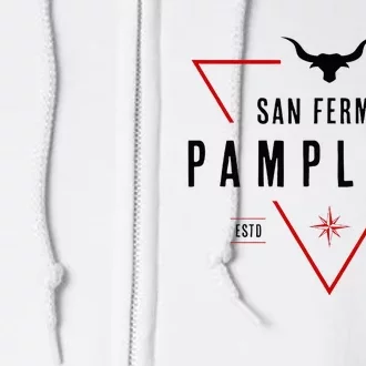 Pamplona Running Of The Bulls San Fermin Full Zip Hoodie