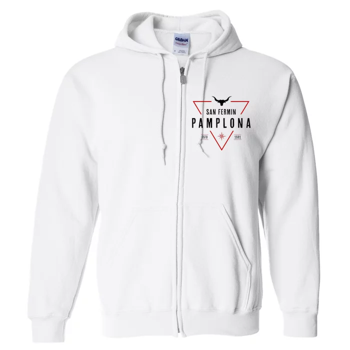 Pamplona Running Of The Bulls San Fermin Full Zip Hoodie