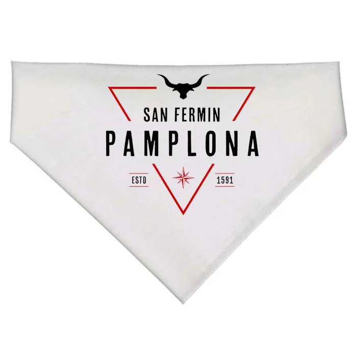 Pamplona Running Of The Bulls San Fermin USA-Made Doggie Bandana