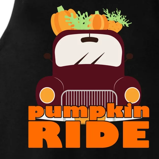 Pumpkin Ride October Fall Ladies Tri-Blend Wicking Tank