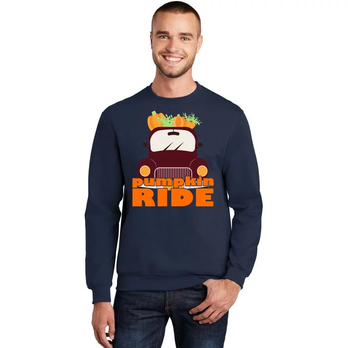 Pumpkin Ride October Fall Tall Sweatshirt