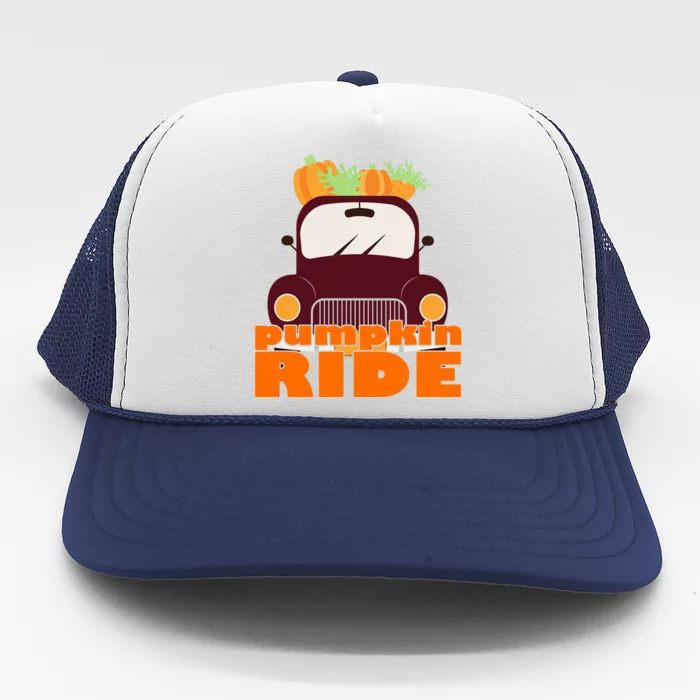 Pumpkin Ride October Fall Trucker Hat