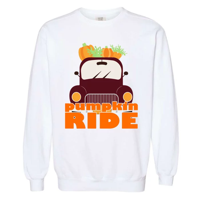 Pumpkin Ride October Fall Garment-Dyed Sweatshirt