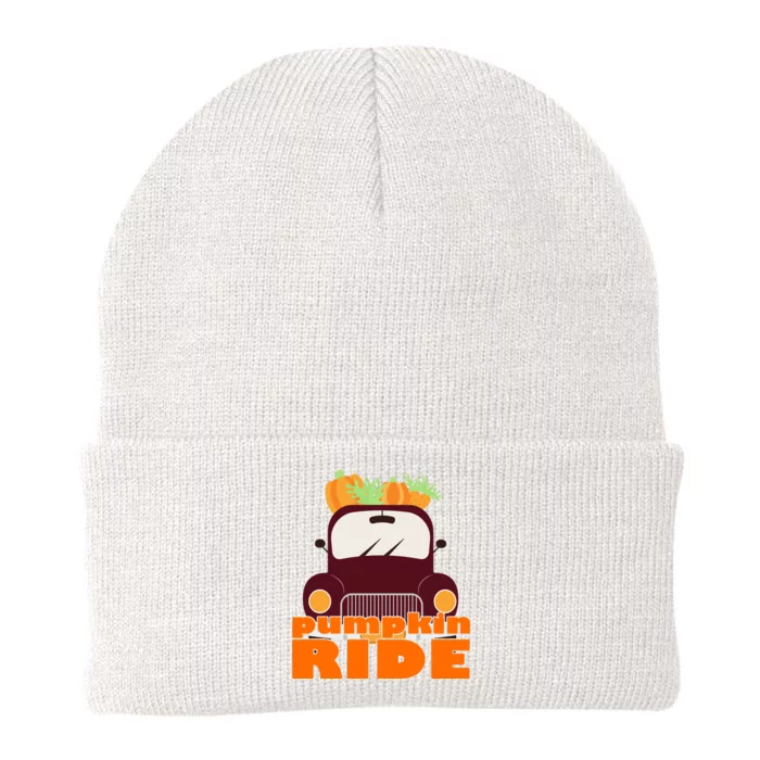 Pumpkin Ride October Fall Knit Cap Winter Beanie