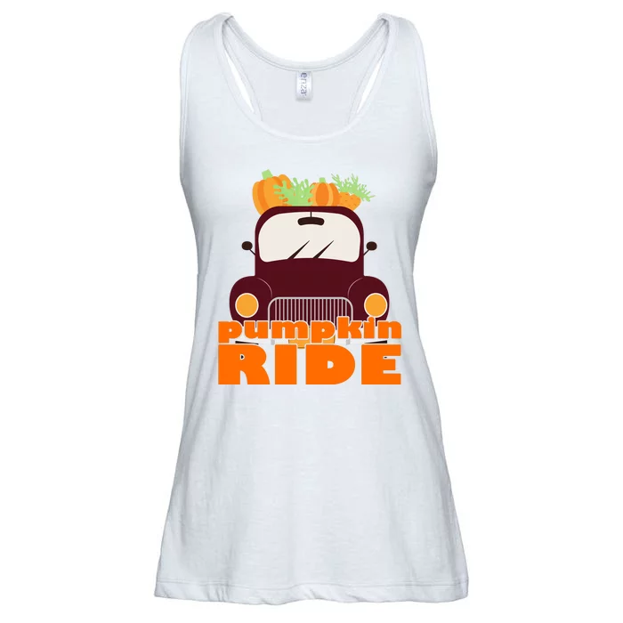 Pumpkin Ride October Fall Ladies Essential Flowy Tank