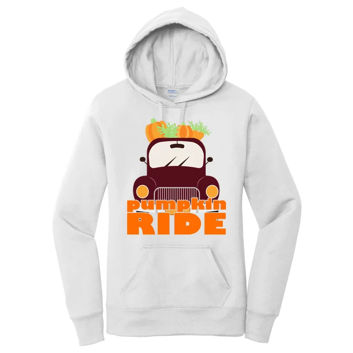 Pumpkin Ride October Fall Women's Pullover Hoodie