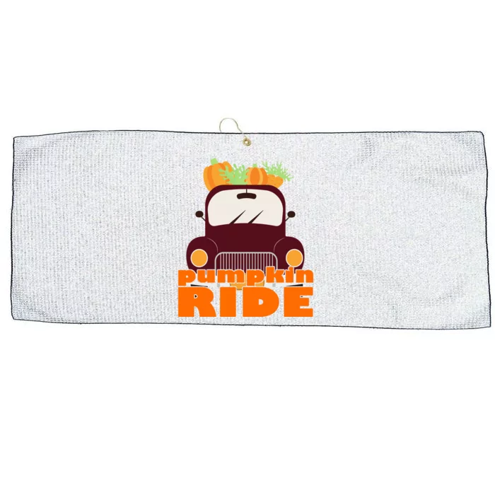 Pumpkin Ride October Fall Large Microfiber Waffle Golf Towel