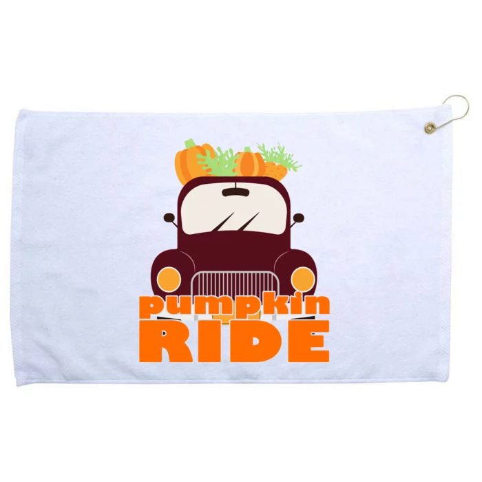 Pumpkin Ride October Fall Grommeted Golf Towel