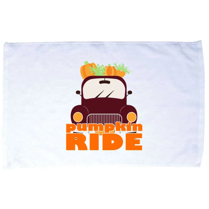 Pumpkin Ride October Fall Microfiber Hand Towel