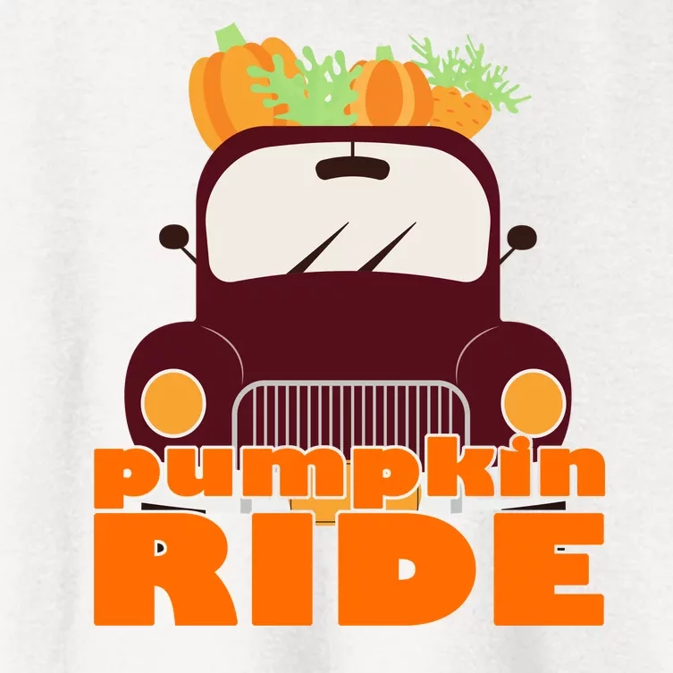 Pumpkin Ride October Fall Women's Crop Top Tee