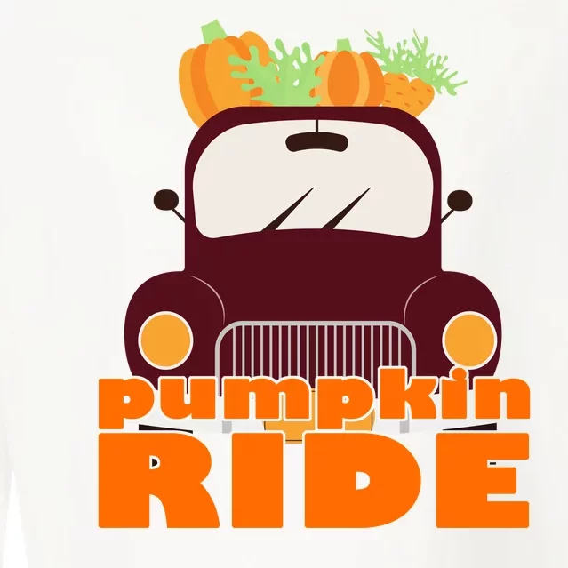 Pumpkin Ride October Fall Cropped Pullover Crew