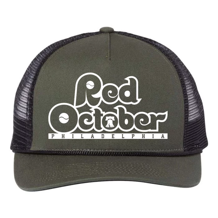 Philly Red October Philadelphia Baseball Retro Rope Trucker Hat Cap