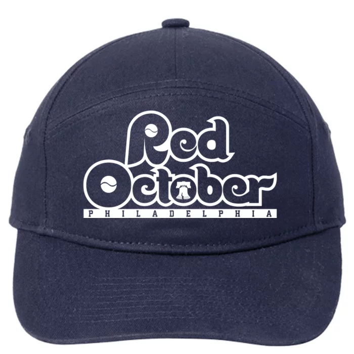 Philly Red October Philadelphia Baseball 7-Panel Snapback Hat