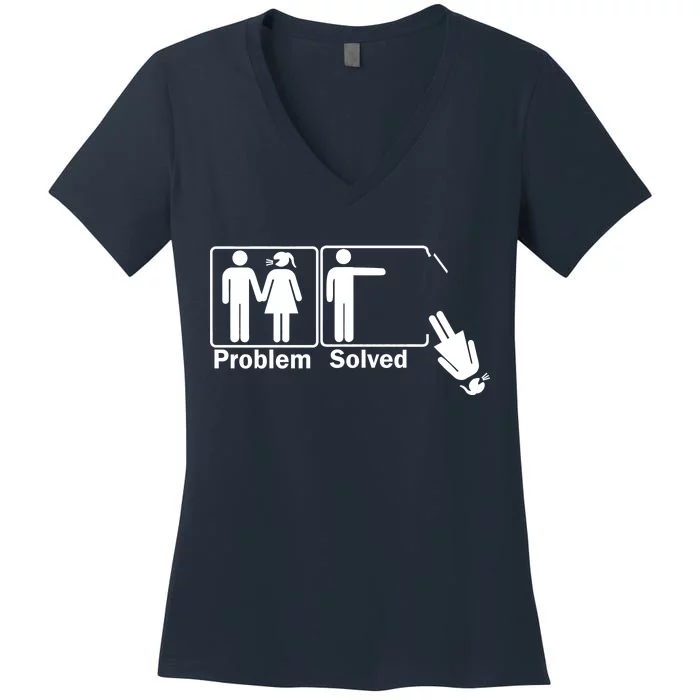 Problem Solved Women's V-Neck T-Shirt