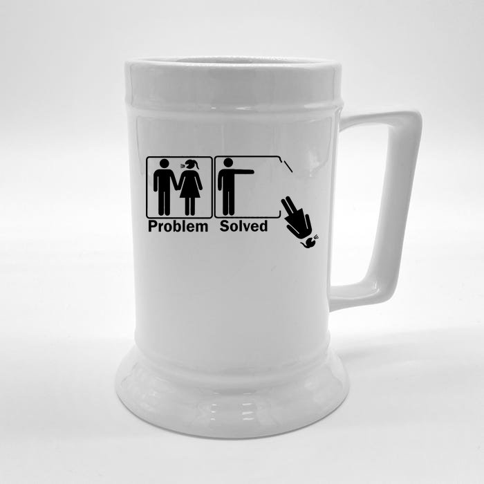 Problem Solved Front & Back Beer Stein