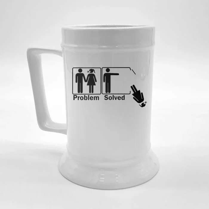 Problem Solved Front & Back Beer Stein