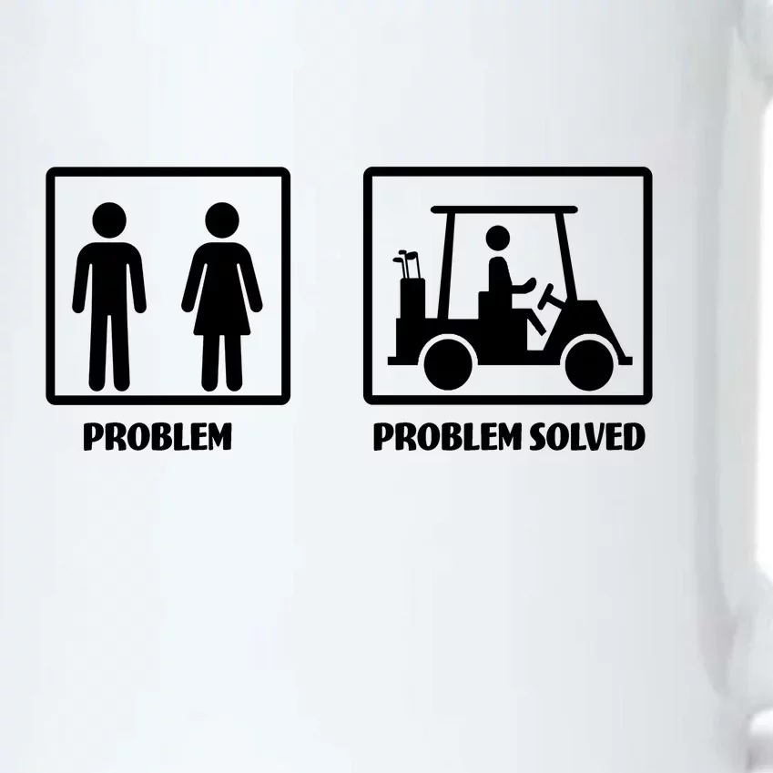 Problem Solved Golf Wife Funny Black Color Changing Mug