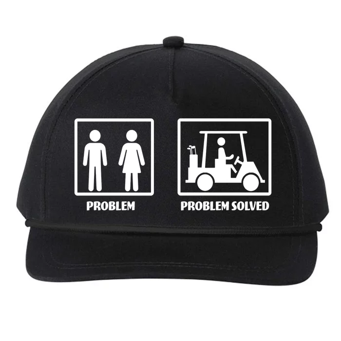 Problem Solved Golf Wife Funny Snapback Five-Panel Rope Hat