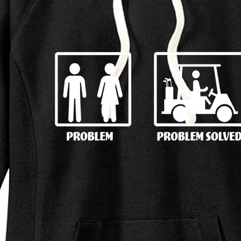 Problem Solved Golf Wife Funny Women's Fleece Hoodie