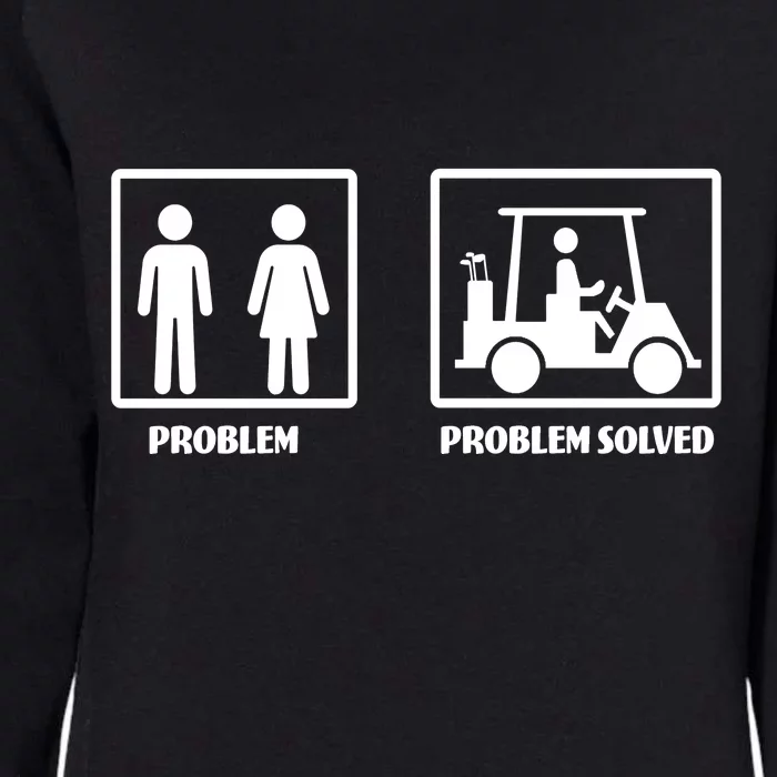 Problem Solved Golf Wife Funny Womens California Wash Sweatshirt