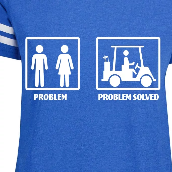 Problem Solved Golf Wife Funny Enza Ladies Jersey Football T-Shirt