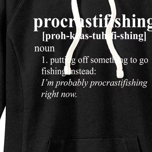 Procrastifishing Definition Women's Fleece Hoodie