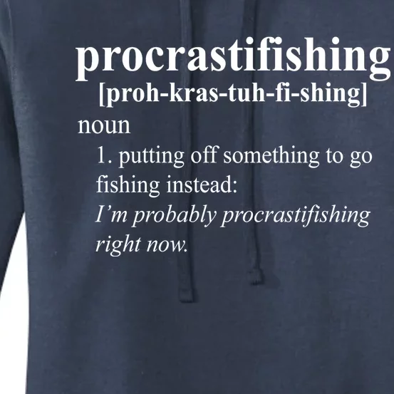 Procrastifishing Definition Women's Pullover Hoodie