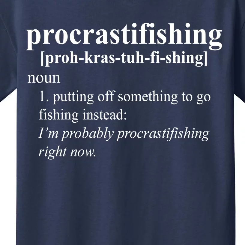 Procrastifishing Definition Kids T-Shirt