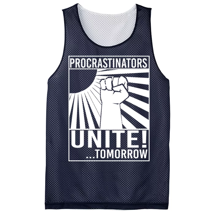 Procrastinators Unite Tomorrow Mesh Reversible Basketball Jersey Tank