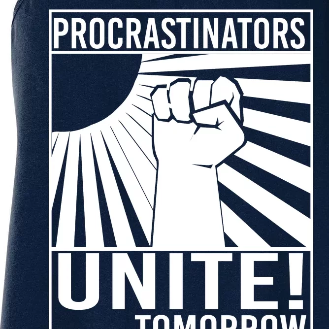 Procrastinators Unite Tomorrow Women's Racerback Tank