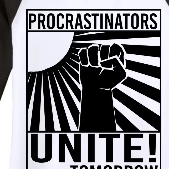 Procrastinators Unite Tomorrow Women's Tri-Blend 3/4-Sleeve Raglan Shirt