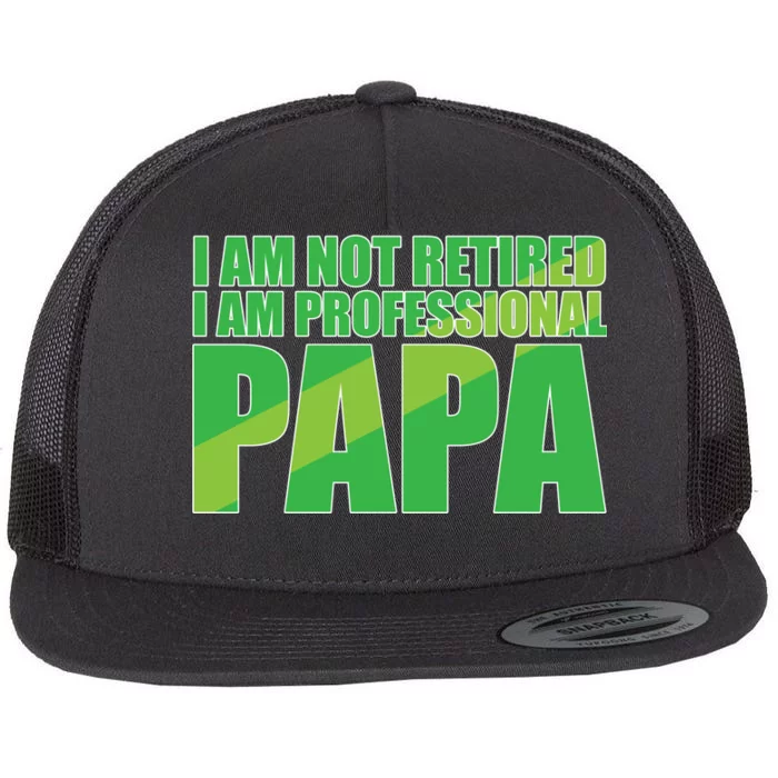 Professional Papa Im Not Retired Flat Bill Trucker Hat