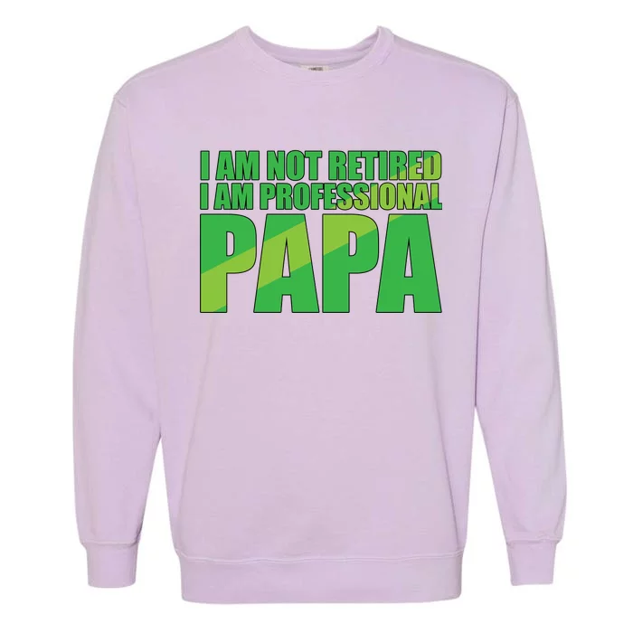 Professional Papa Im Not Retired Garment-Dyed Sweatshirt