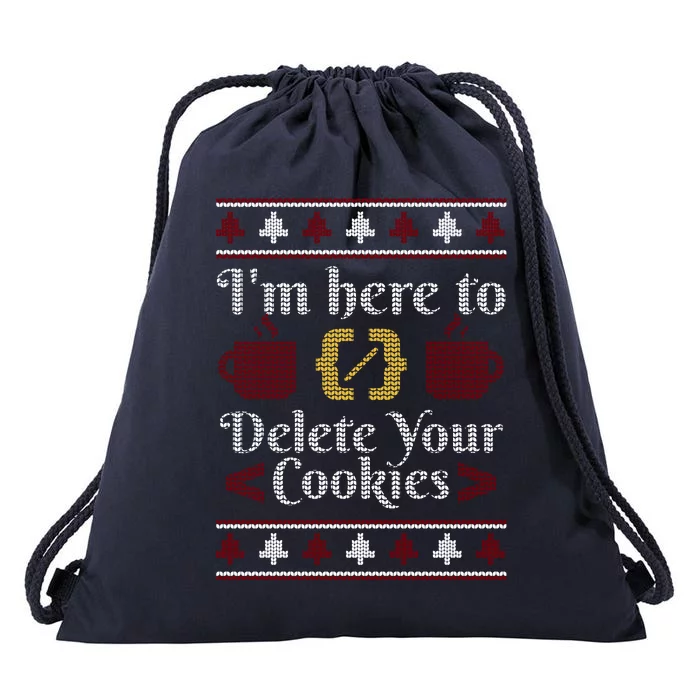 Programmer Ugly Christmas Sweater Drawstring Bag