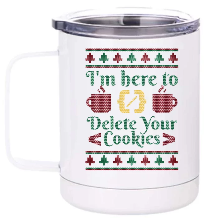 Programmer Ugly Christmas Sweater Front & Back 12oz Stainless Steel Tumbler Cup