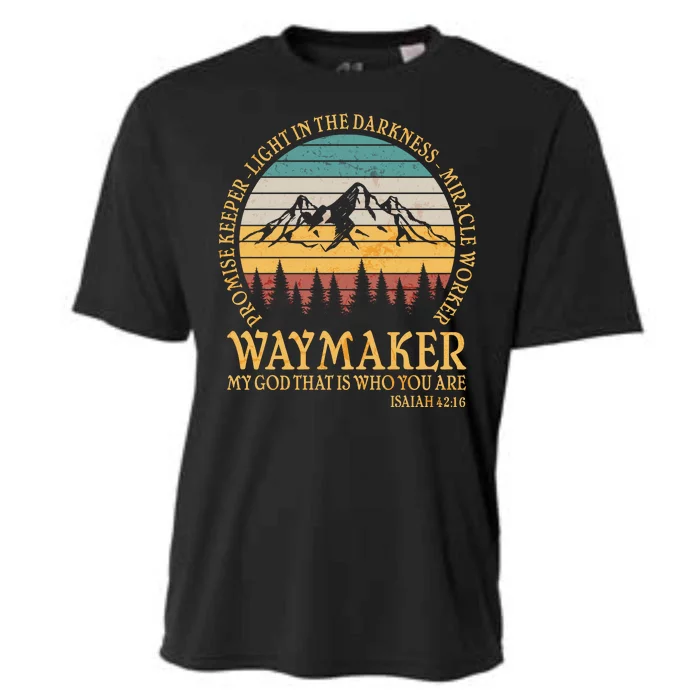 Promise Keeper Waymaker Isaiah Forest Mountains Cooling Performance Crew T-Shirt