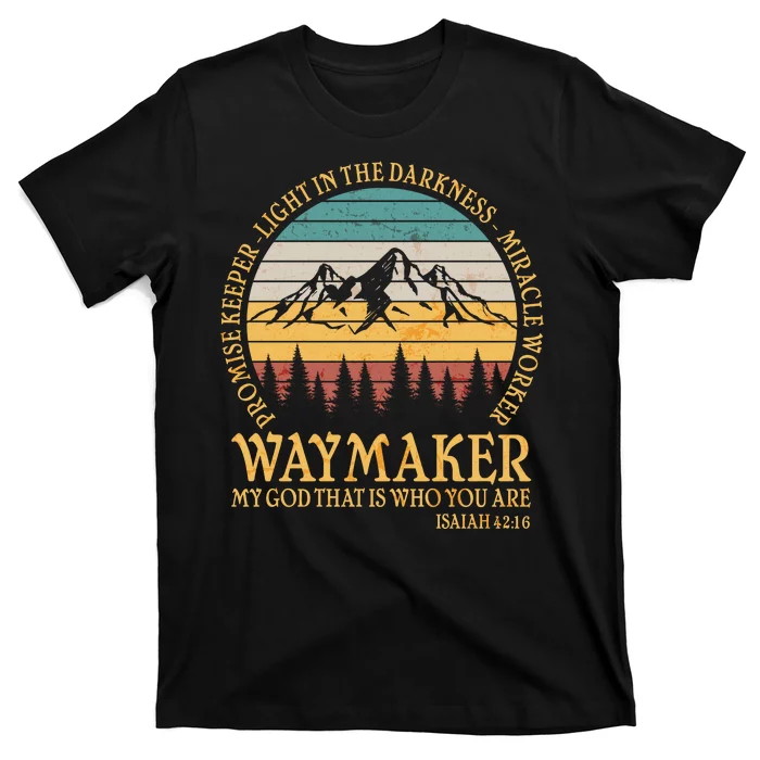 Promise Keeper Waymaker Isaiah Forest Mountains T-Shirt