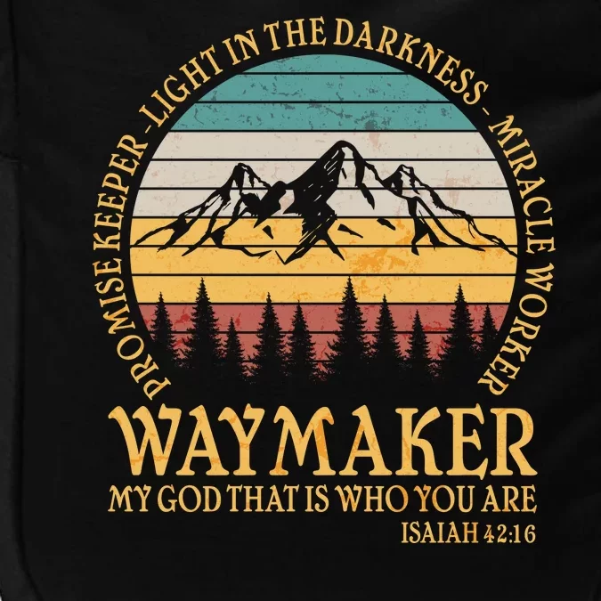 Promise Keeper Waymaker Isaiah Forest Mountains Impact Tech Backpack