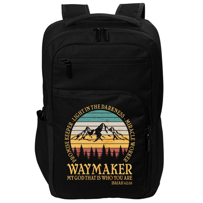 Promise Keeper Waymaker Isaiah Forest Mountains Impact Tech Backpack