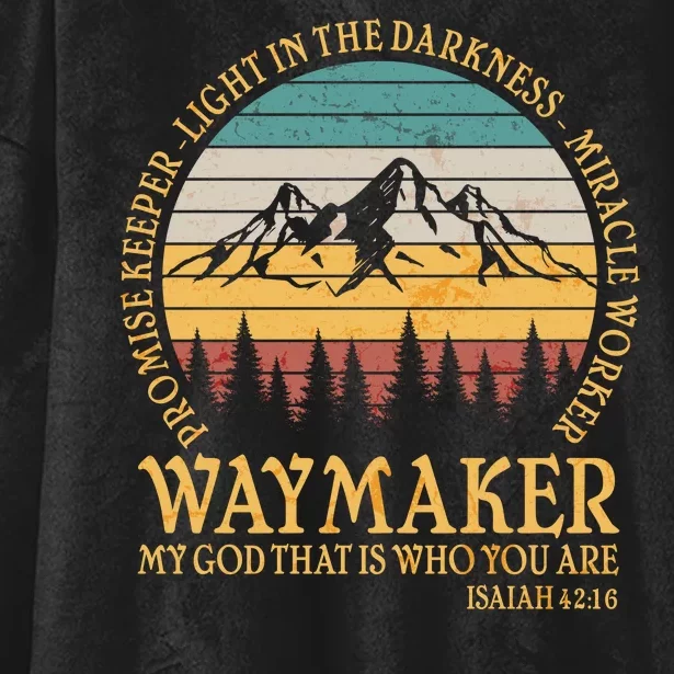 Promise Keeper Waymaker Isaiah Forest Mountains Hooded Wearable Blanket