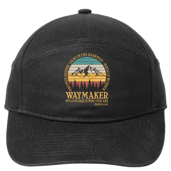 Promise Keeper Waymaker Isaiah Forest Mountains 7-Panel Snapback Hat