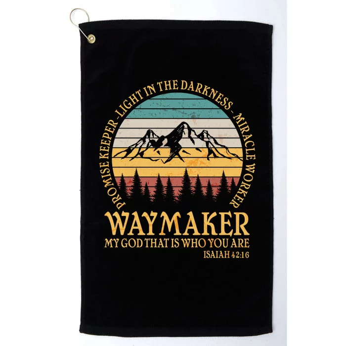 Promise Keeper Waymaker Isaiah Forest Mountains Platinum Collection Golf Towel